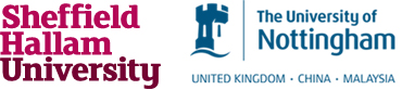 Logos of Sheffield Hallam University and the University of Nottingham